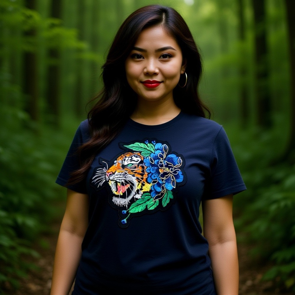 Tigress Lily Black T-Shirt Size XL - Picture 6 of 9